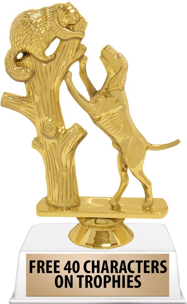 6"TROPHY ON WHITE CONTEMP BASE