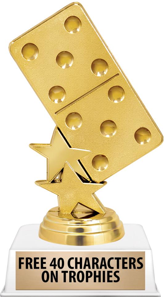 6"TROPHY ON WHITE CONTEMP BASE