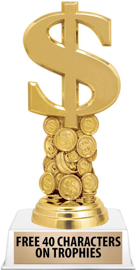 6"TROPHY ON WHITE CONTEMP BASE