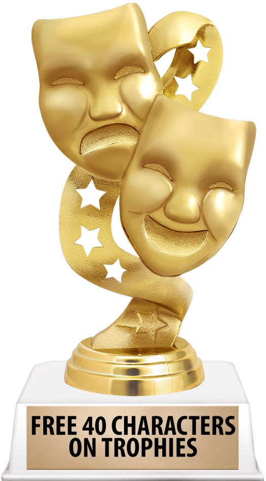 6"TROPHY ON WHITE CONTEMP BASE