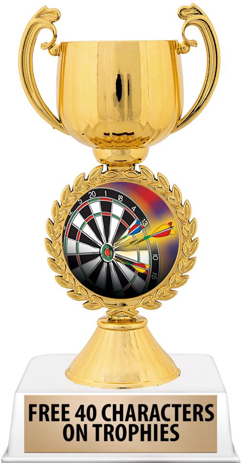 6"TROPHY ON WHITE CONTEMP BASE