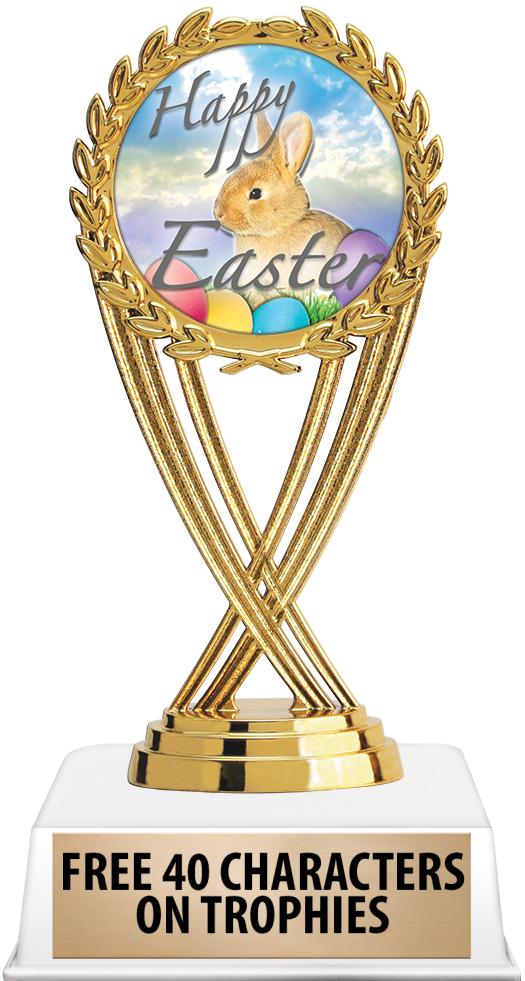 6"TROPHY ON WHITE CONTEMP BASE