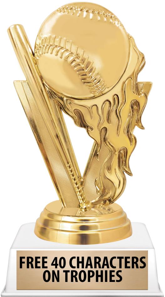 6"TROPHY ON WHITE CONTEMP BASE