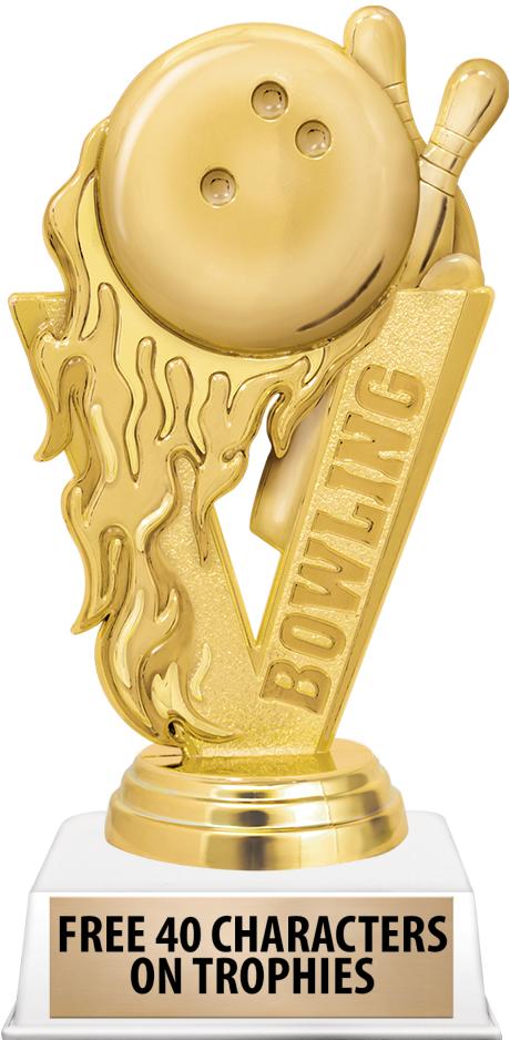 6"TROPHY ON WHITE CONTEMP BASE