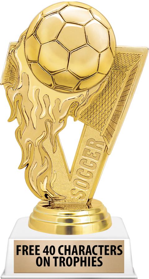 6"TROPHY ON WHITE CONTEMP BASE