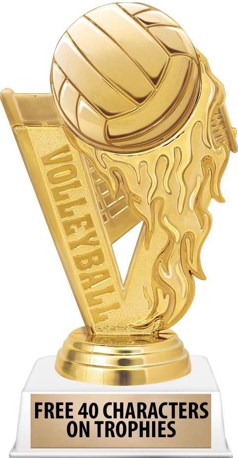 6"TROPHY ON WHITE CONTEMP BASE