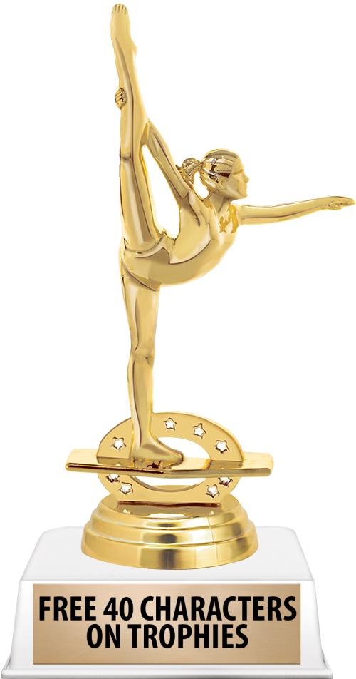 6"TROPHY ON WHITE CONTEMP BASE