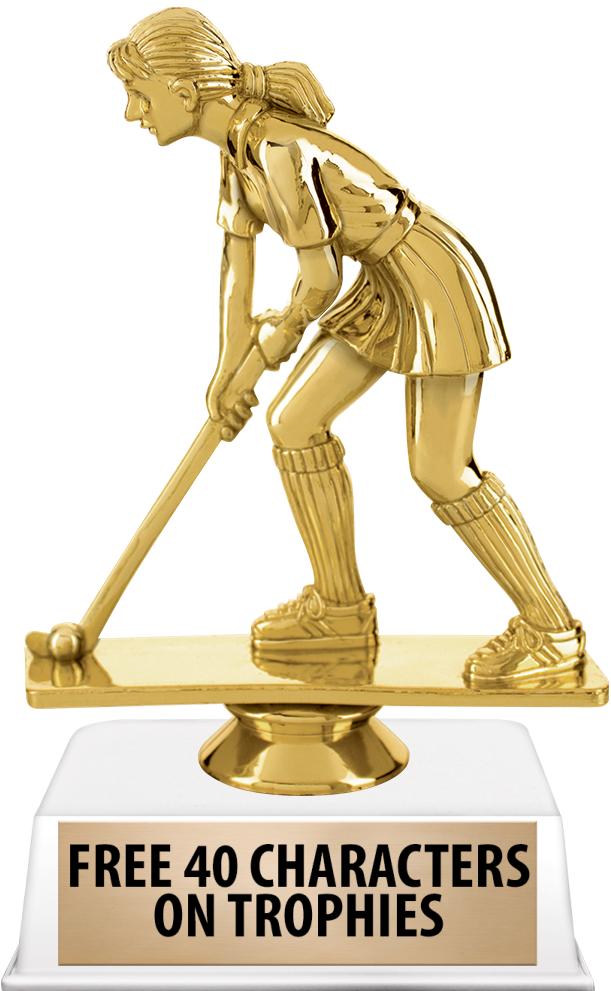 6"TROPHY ON WHITE CONTEMP BASE