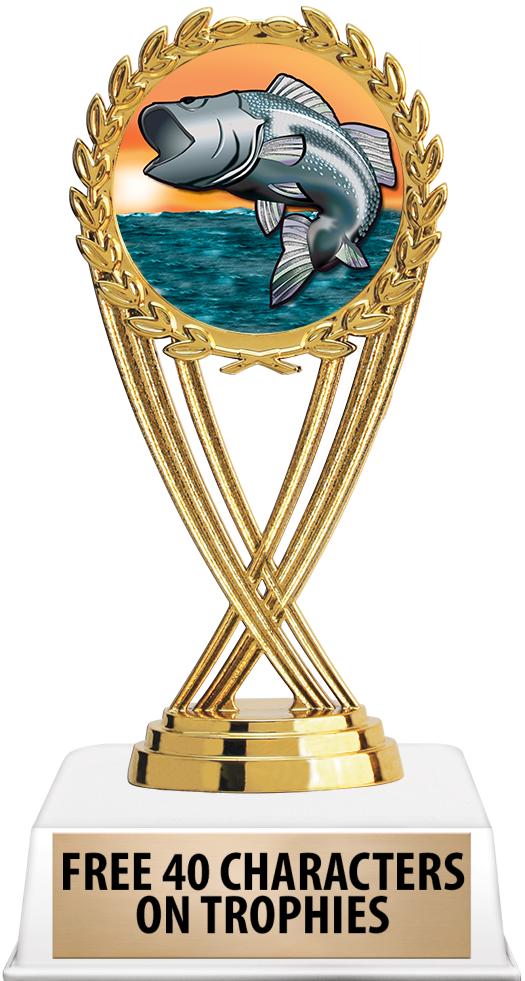 6"TROPHY ON WHITE CONTEMP BASE