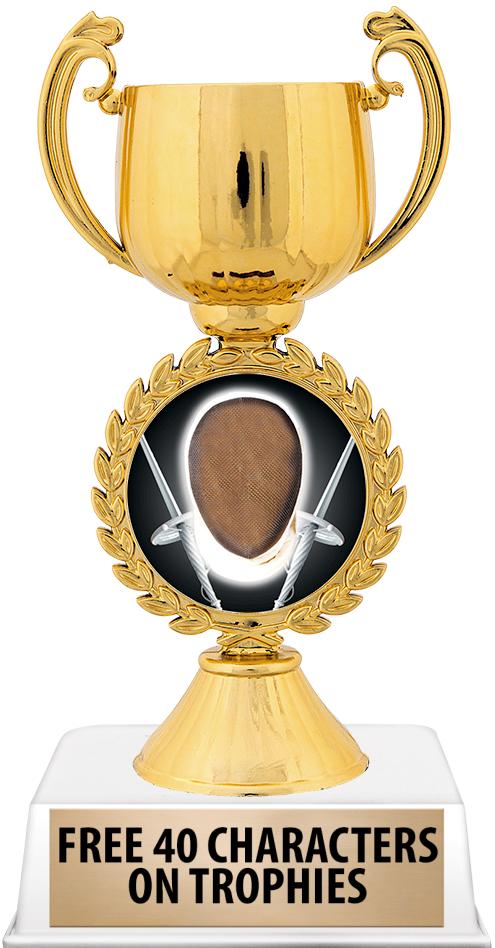 6"TROPHY ON WHITE CONTEMP BASE