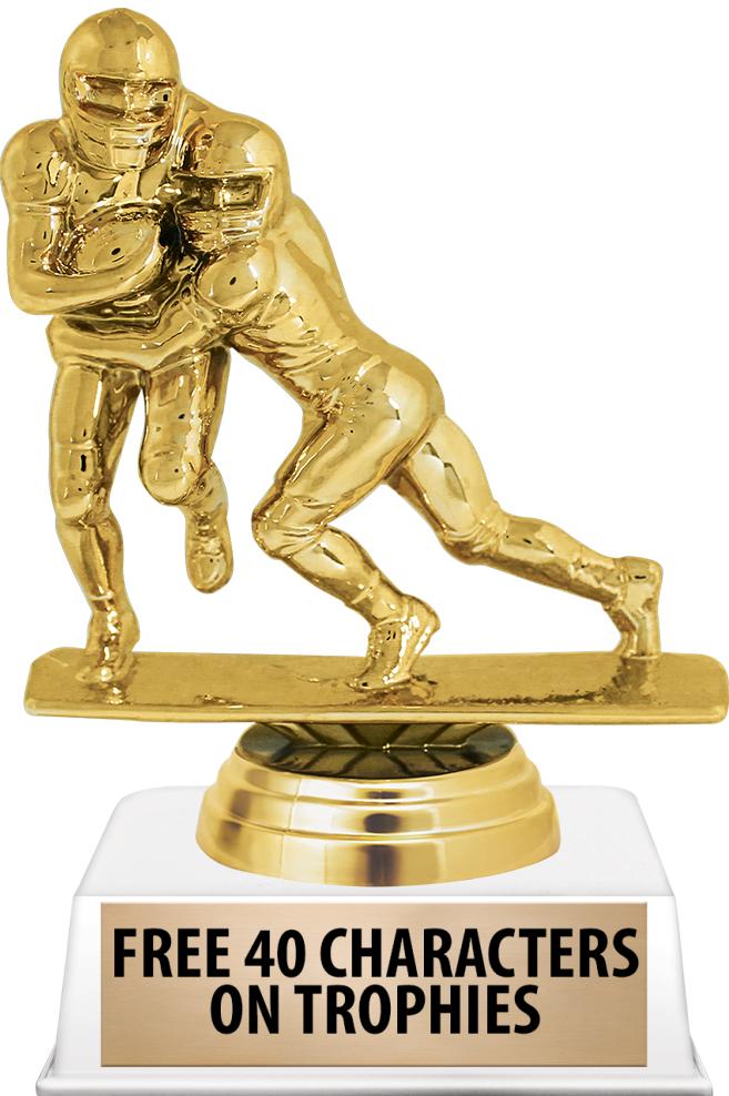 6"TROPHY ON WHITE CONTEMP BASE