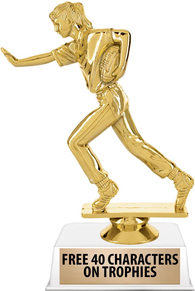 6"TROPHY ON WHITE CONTEMP BASE