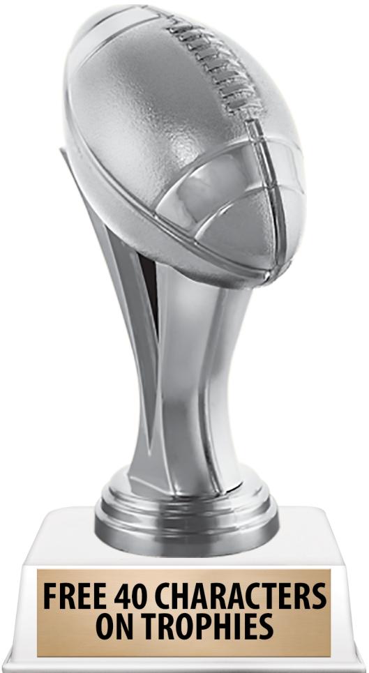 6"TROPHY ON WHITE CONTEMP BASE