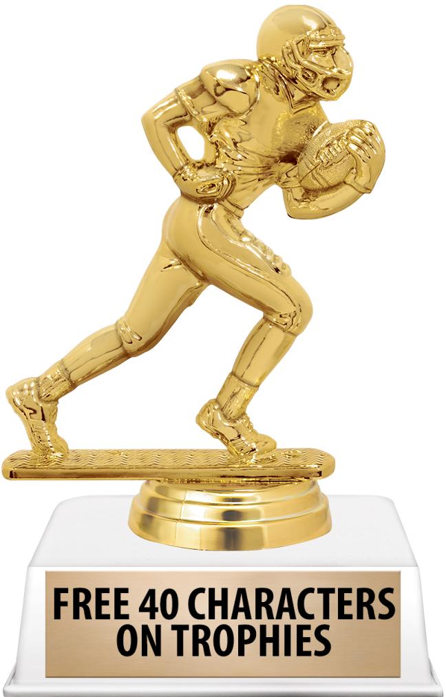 6"TROPHY ON WHITE CONTEMP BASE