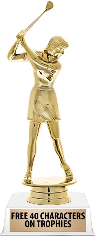 6"TROPHY ON WHITE CONTEMP BASE