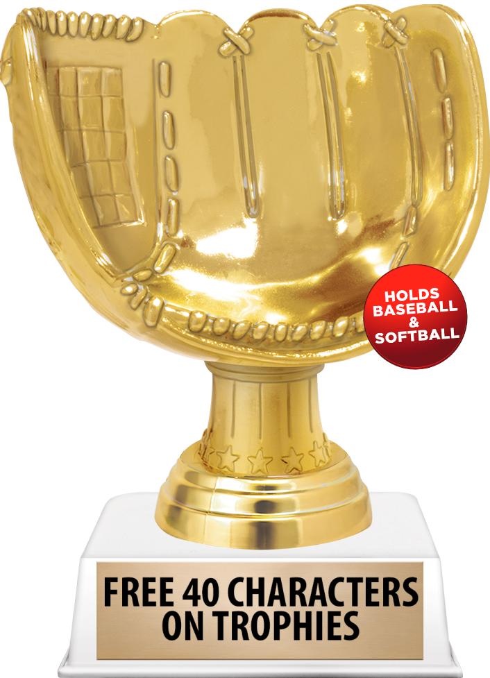 6"TROPHY ON WHITE CONTEMP BASE