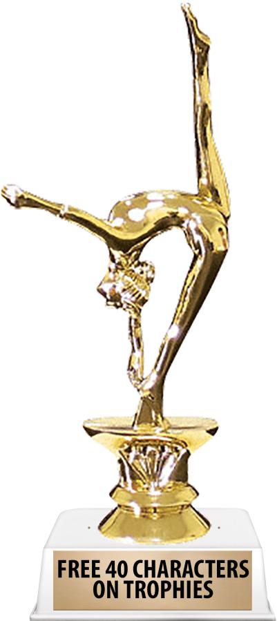 6"TROPHY ON WHITE CONTEMP BASE