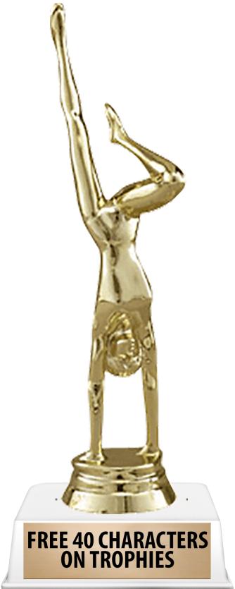 6"TROPHY ON WHITE CONTEMP BASE