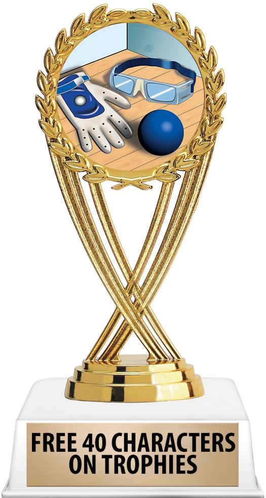 6"TROPHY ON WHITE CONTEMP BASE