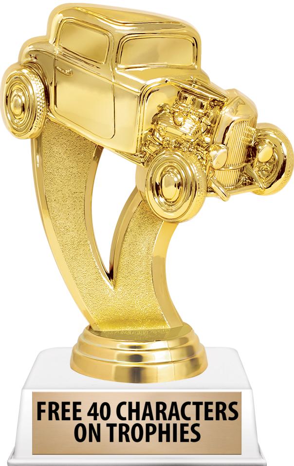 6"TROPHY ON WHITE CONTEMP BASE