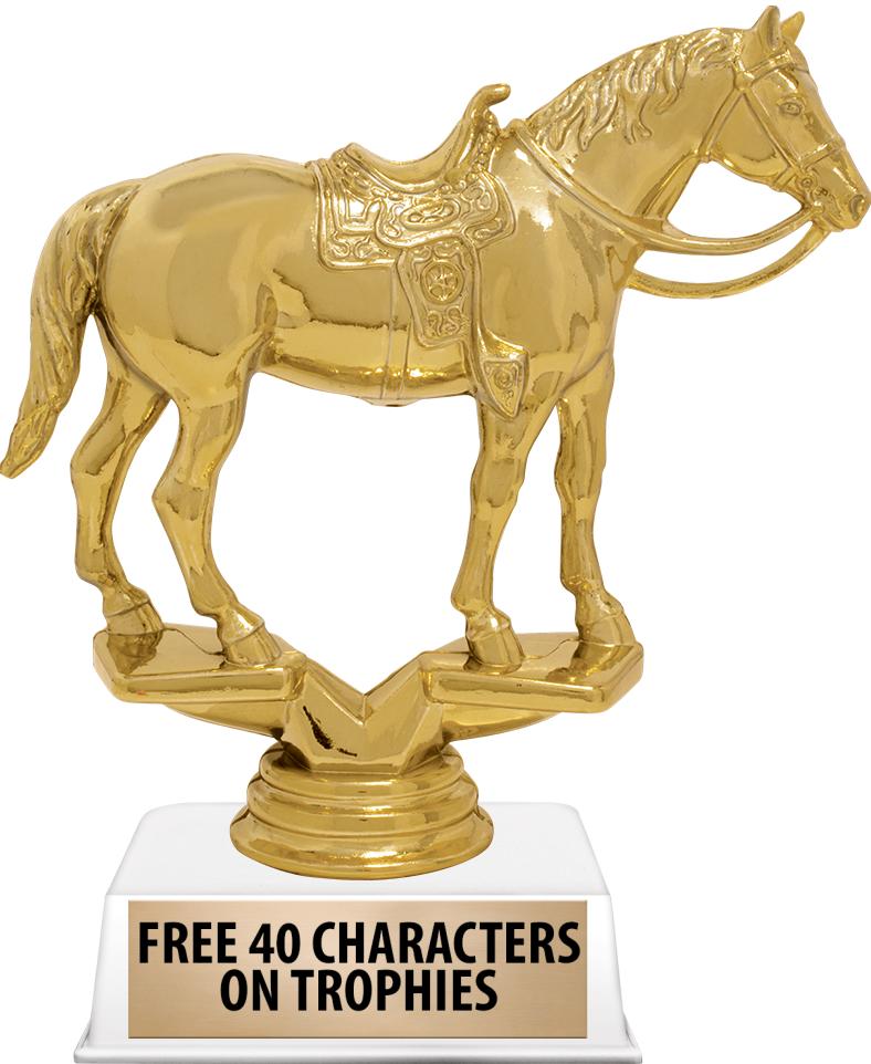 6"TROPHY ON WHITE CONTEMP BASE