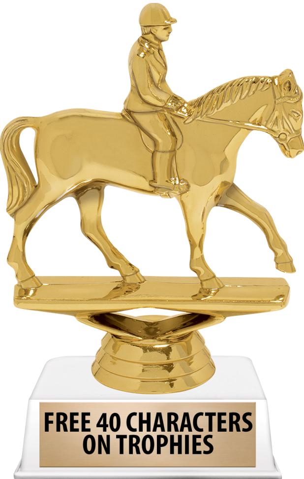 6"TROPHY ON WHITE CONTEMP BASE