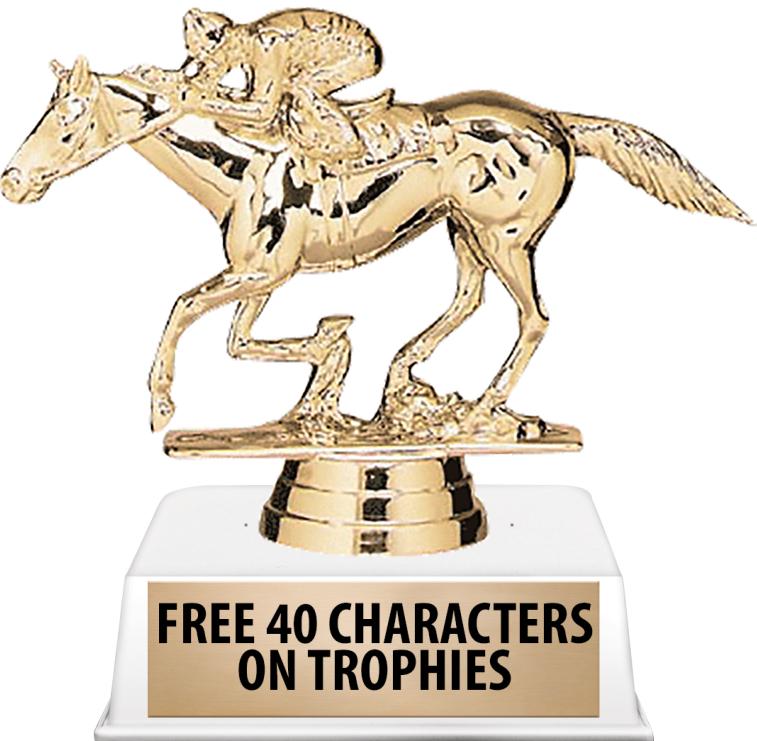 6"TROPHY ON WHITE CONTEMP BASE