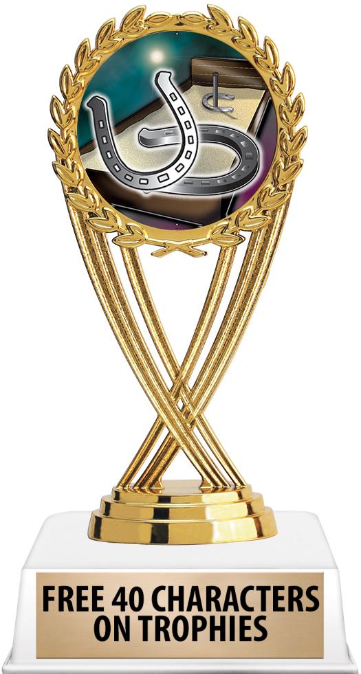 6"TROPHY ON WHITE CONTEMP BASE