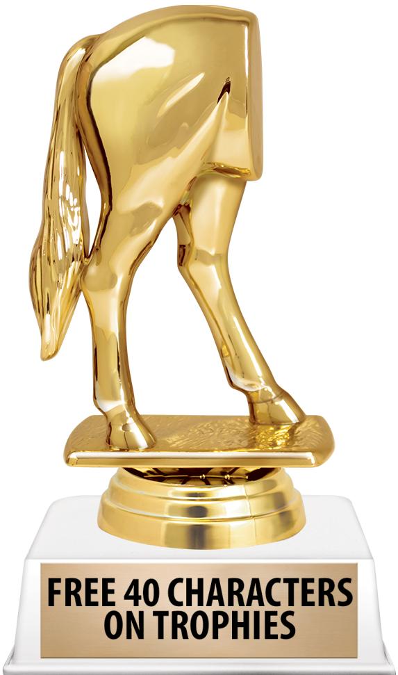 6"TROPHY ON WHITE CONTEMP BASE