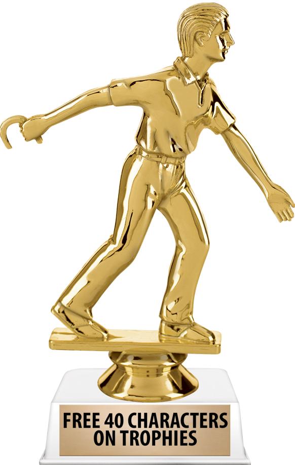 6"TROPHY ON WHITE CONTEMP BASE