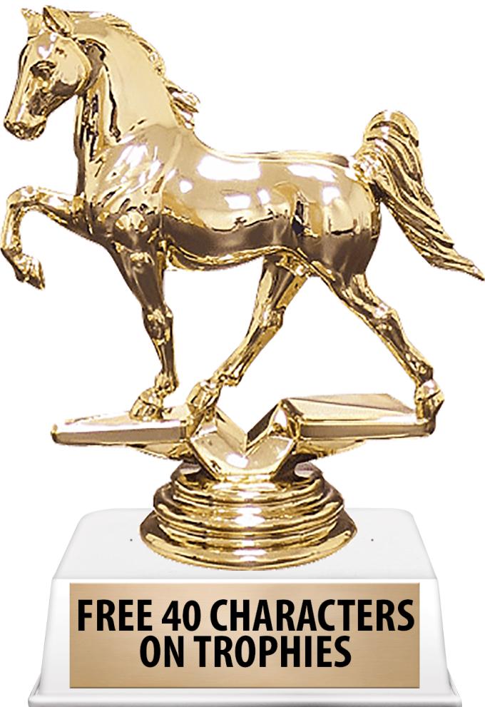 6"TROPHY ON WHITE CONTEMP BASE