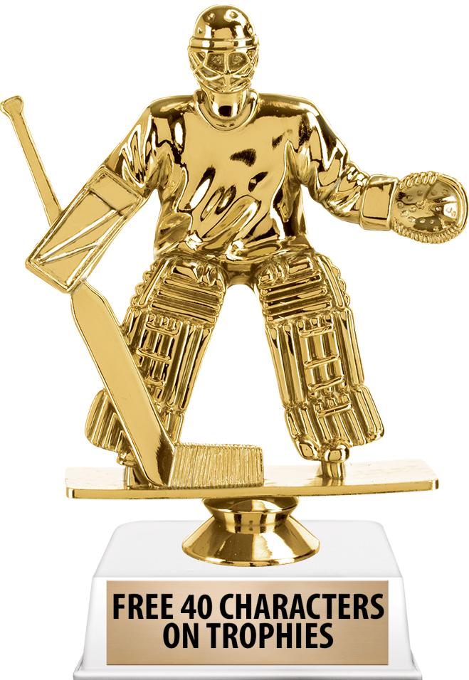 6"TROPHY ON WHITE CONTEMP BASE