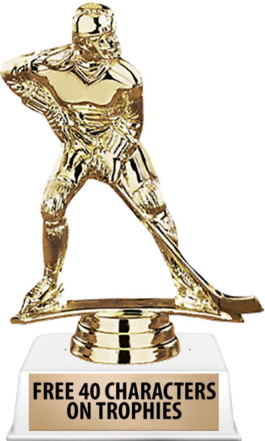 6"TROPHY ON WHITE CONTEMP BASE