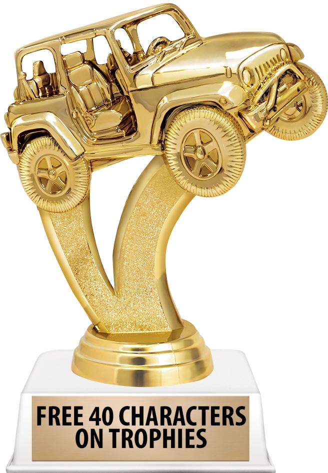 6"TROPHY ON WHITE CONTEMP BASE