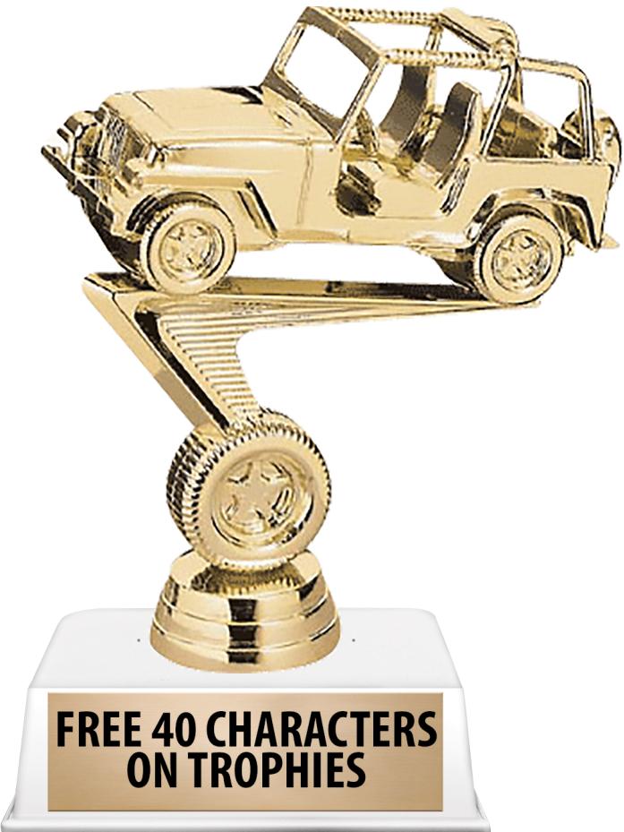 6"TROPHY ON WHITE CONTEMP BASE