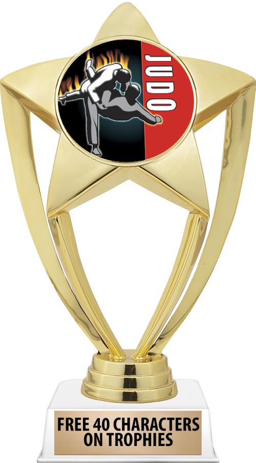 6"TROPHY ON WHITE CONTEMP BASE