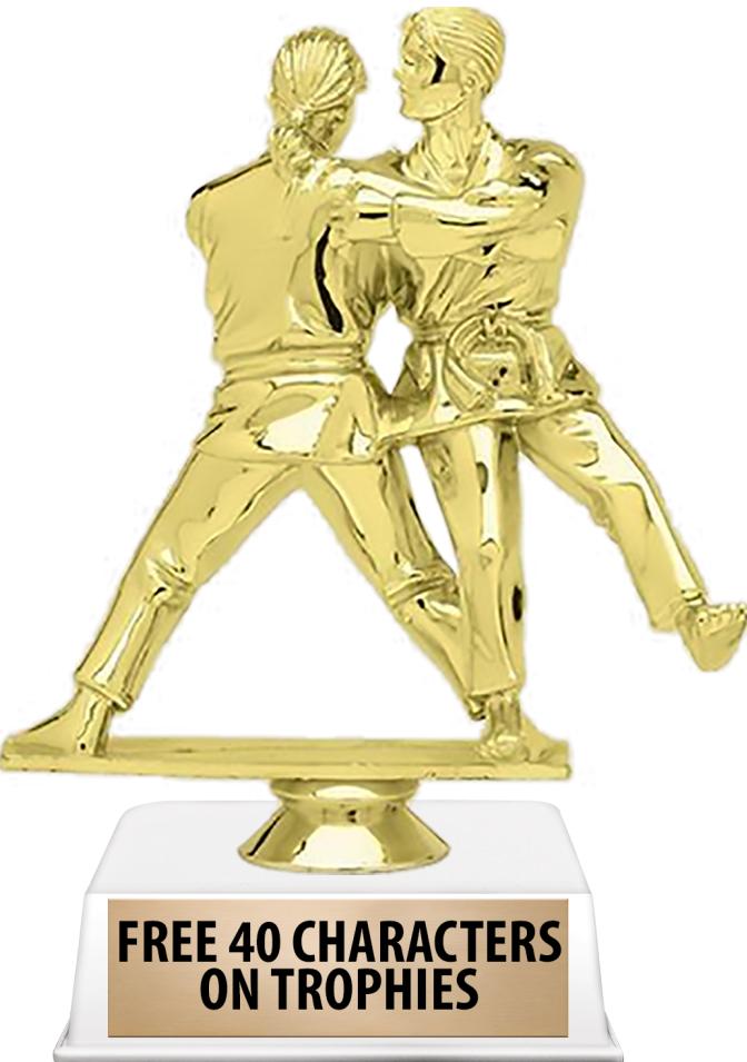 6"TROPHY ON WHITE CONTEMP BASE