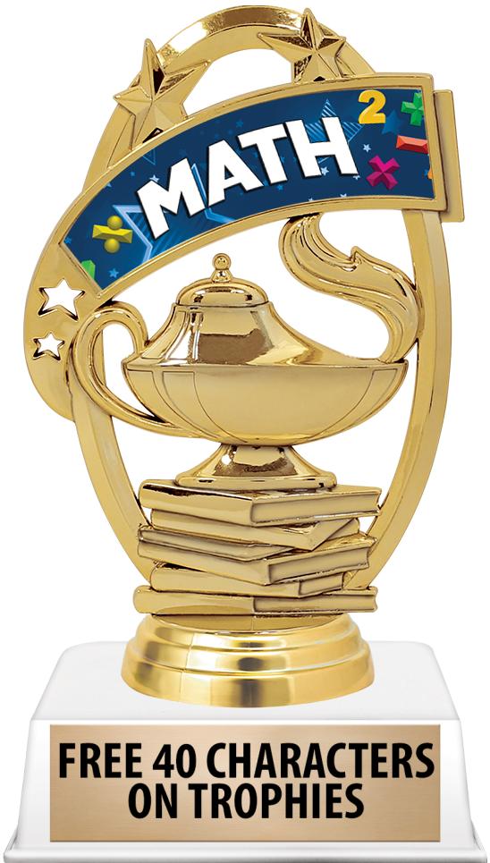 6"TROPHY ON WHITE CONTEMP BASE