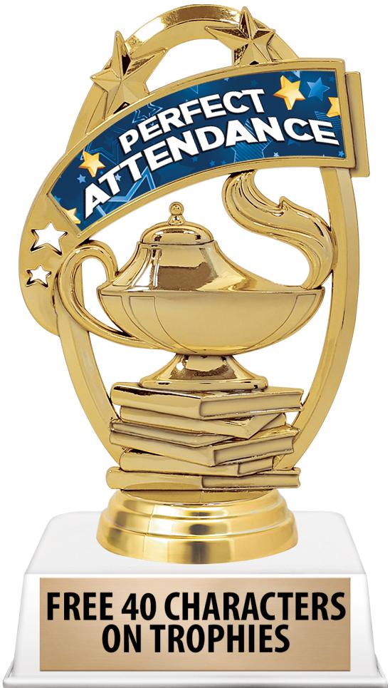 6"TROPHY ON WHITE CONTEMP BASE