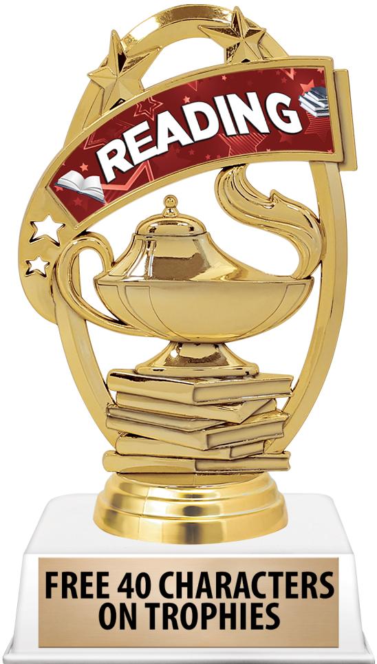 6"TROPHY ON WHITE CONTEMP BASE