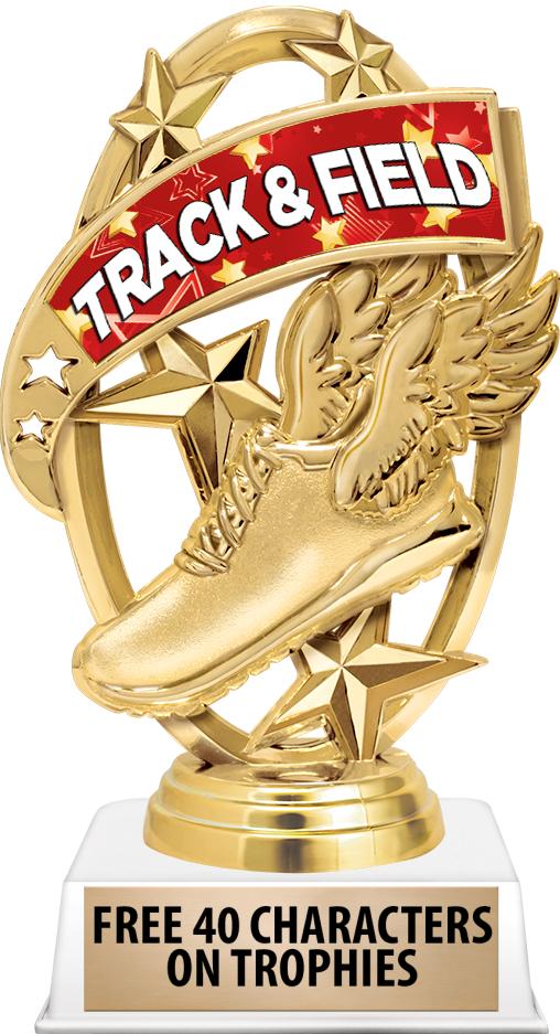 6"TROPHY ON WHITE CONTEMP BASE