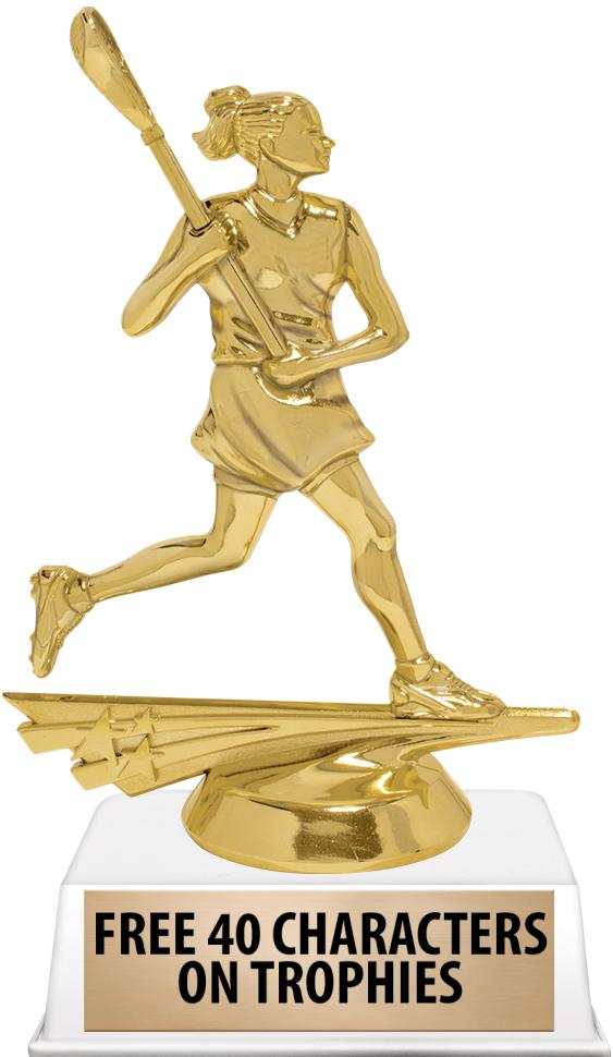 6"TROPHY ON WHITE CONTEMP BASE