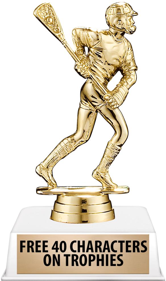 6"TROPHY ON WHITE CONTEMP BASE