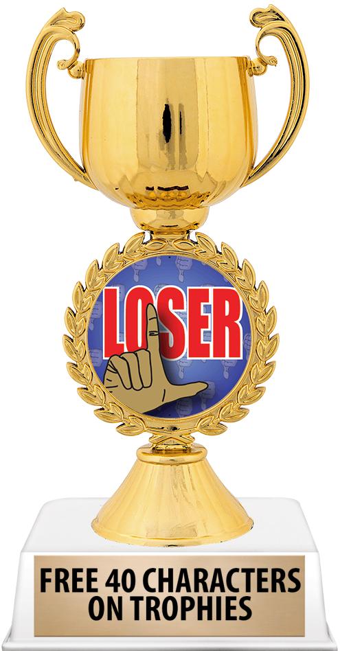 6"TROPHY ON WHITE CONTEMP BASE