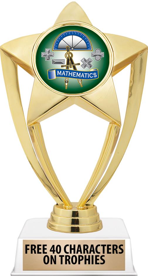 6"TROPHY ON WHITE CONTEMP BASE