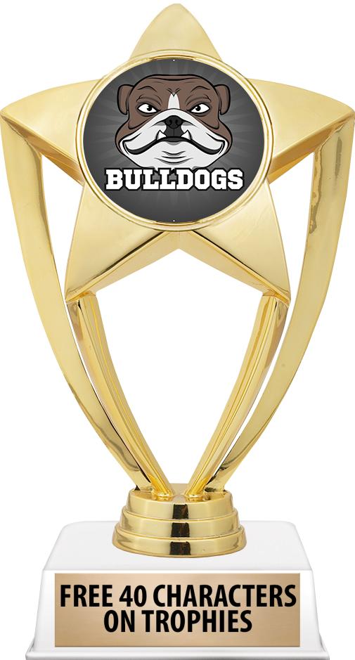 6"TROPHY ON WHITE CONTEMP BASE