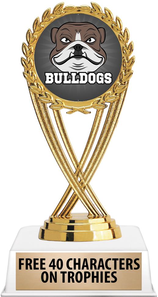 6"TROPHY ON WHITE CONTEMP BASE