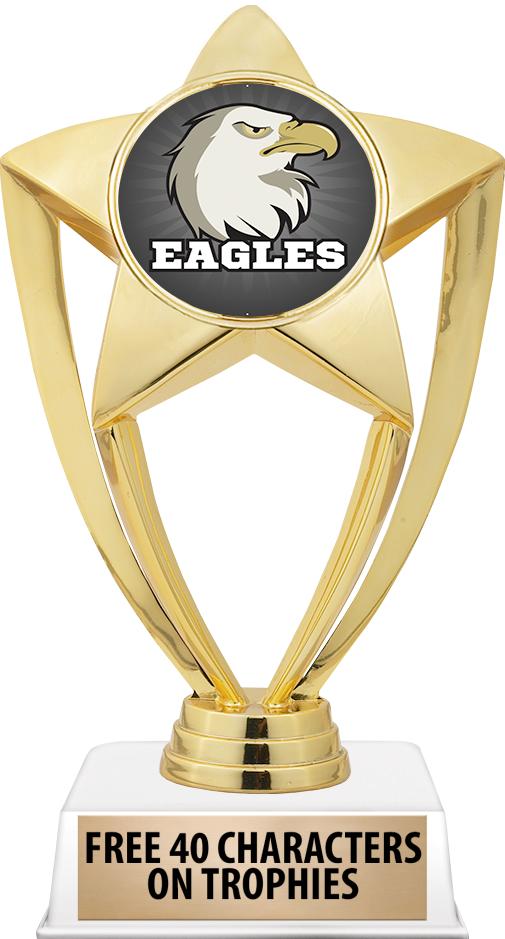 6"TROPHY ON WHITE CONTEMP BASE