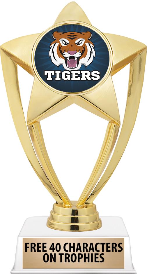 6"TROPHY ON WHITE CONTEMP BASE