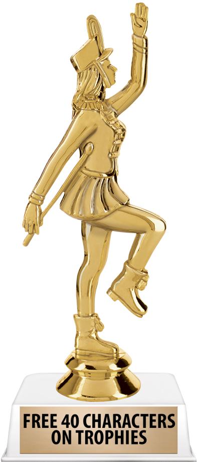 6"TROPHY ON WHITE CONTEMP BASE